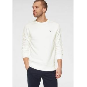 Gant Sweatshirt Original C-Neck Sweat met ribboord onderlangs en aan de mouwen