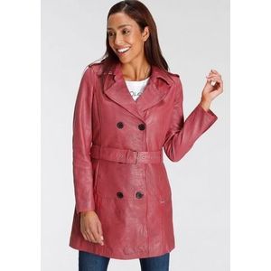 Maze Leren jack in trenchcoat-look