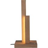 SPOT Light tafellamp Manhattan met geïntegreerde 24v-ledmodule, met touch dimmer en textielen kabel, van chic eikenhout, natuurproduct fsc®-gecertificeerd, made in europe