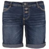SUBLEVEL jeansbermuda met omslag