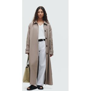 Trenchcoat - Taupe Gray - Met Steekzakken - Staande Kraag