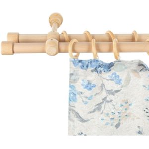 Natuurlijk - Gordijnroede - Naturelkleur - 2-sporig - Wandmontage
