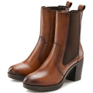 Lascana Laarsjes van leer in chelsea-look, laarzen, boots