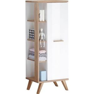 Saphir Halfhoge kast Quickset 923 Breedte 50,5 cm, open kast opzij, houten grepen, deurdemper