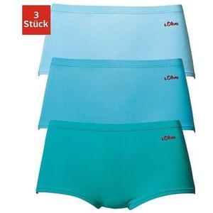 s.Oliver RED LABEL Beachwear Hipster elastische katoenkwaliteit (set, 3 stuks)