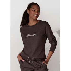 Bench. Loungewear Sweatshirt Loungeshirt met glanzende logo-borduurwerk, loungewear