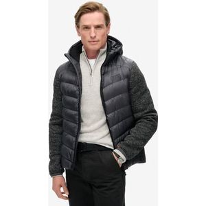 Superdry Gewatteerde jas Hooded Knit Storm Hybrid Jkt