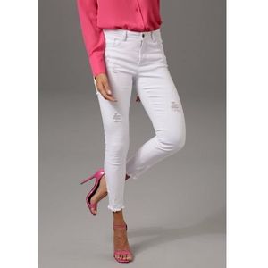 Aniston CASUAL Skinny fit jeans met vernietigde werking