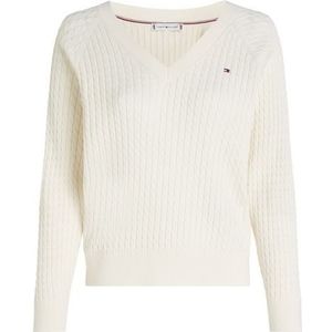 Tommy Hilfiger Gebreide trui CO CABLE V-NK SWEATER