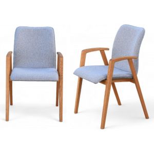 Home affaire Stoel met armleuningen Loreen eetkamerstoel, beklede stoel, designstoel met massief frame, hoogwaardig afgewerkt, armleuningen, stijlvol, comfortabel (set, 2 stuks)