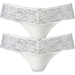 Nuance String Dessous met brede kantband (2 stuks)