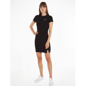 Tommy Jeans Curve Jerseyjurk TJW SCRIPT SS BODYCON DRESS EXT