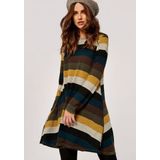 Apricot tricotjurk »Bold Multistripe Swing Tunic«
