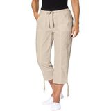 Casual Looks 3/4-broek met aanrimpeling en rijgkoord onder in de pijpen
