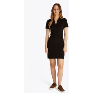 Tommy Hilfiger Polojurk SLIM OPEN NK POLO DRESS SS met geborduurde tommy hilfiger vlag