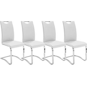 MCA furniture Vrijdragende stoel Keulen Overtrokken met kunstleer, comfortzithoogte, stoel belastbaar tot 120 kg (set, 4 stuks)