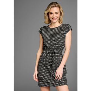 Little Black Dresses - Zwart/Grijs - Casual - Mini-lengte - Ronde Hals - Ruimvallend