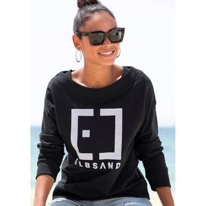 Elbsand Sweatshirt Finnia met flockprint voor