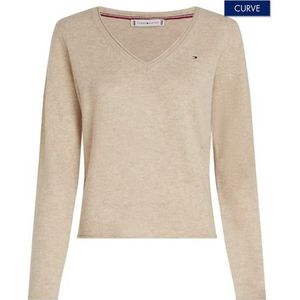 Tommy Hilfiger Curve Trui met V-hals CRV SOFT WOOL V-NK SWEATER