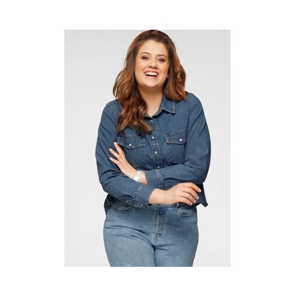 Esprit Jeans blouse blauw casual uitstraling Mode Blouses Jeans blouses 