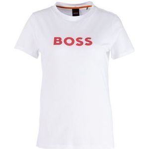 Boss Orange T-shirt C_Elogo Premium damesmode met contrasterende gekleurde boss print