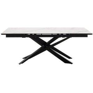 MCA furniture Eettafel TESERO uitschuifbare tafel 200-300 cm Keramiek, metaal, marmer-look, uittrekbaar, belastbaar tot 100 kg, 10-12 personen