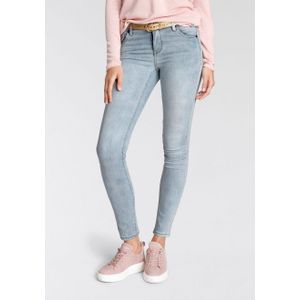 Tamaris Skinny fit jeans smalle broekpasvorm, normale taille, 5-pocket-vorm, used-wassing