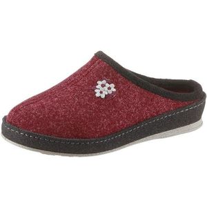 Pantoffels - Bordeaux - Textiel - Breed