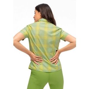 Maier Sports Functionele blouse Philina Geruite blouse met korte mouwen voor wandelen, reizen en vrije tijd
