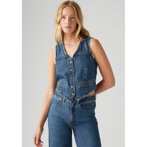 Levi's Jeansgilet BRAIDED VEST met decoratieve stiksels