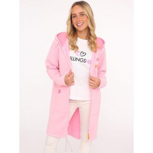 Zwillingsherz Jersey jas met lange rits en zijzakken