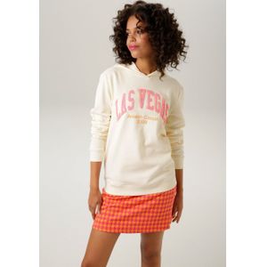 Aniston CASUAL Sweatshirt met geborduurd "las vegas" detail