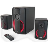 Hama 2.1-sound-system "PR-2180", zwart/rood » «