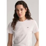 Gant Shield Regular Fit T-shirt Met Korte Mouwen Wit XS Vrouw