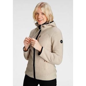 Polarino Fleecejack van sherpa fleece. ademend en verwarmend