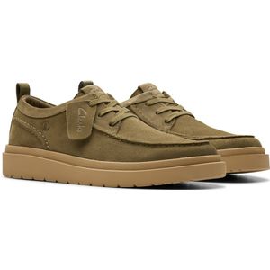 Clarks - Polden Loafers - Olijfgroen - Suède en Canvas