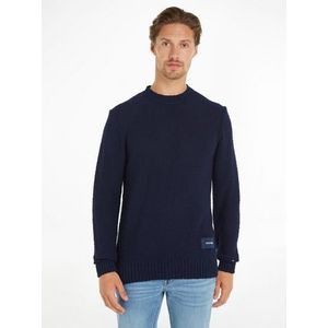 Tommy Hilfiger Gebreide trui SLUB YARN C NK met logoborduursel op de mouw