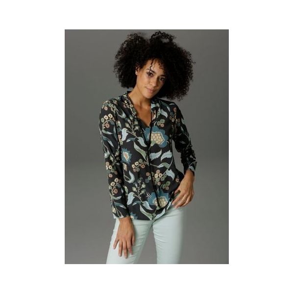 Mode Blouses Transparante blousen s.Oliver Transparante blouse abstract patroon casual uitstraling 
