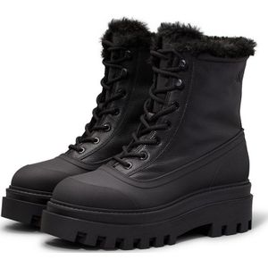 Calvin Klein Winterlaarzen FLATFORM LACE UP BOOT PADDED , veterschoenen, enkellaars, plateau-profielzool, met warme voering