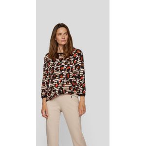 Rabe Shirt met 3/4 mouwen gestreept met allover-print