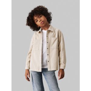 Calvin Klein Overhemd met lange mouwen Corduroy Straight Overshirt voor kinderen tot 16 jaar en met logo-patch