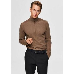 SELECTED HOMME Gebreide trui SLHBERG HALF ZIP CARDIGAN NOOS