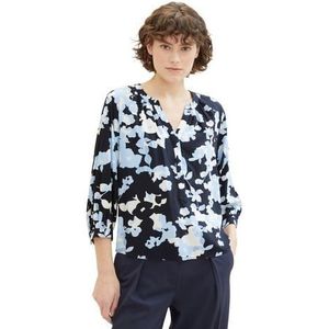 Tom Tailor Gedessineerde blouse met serafino-kraag