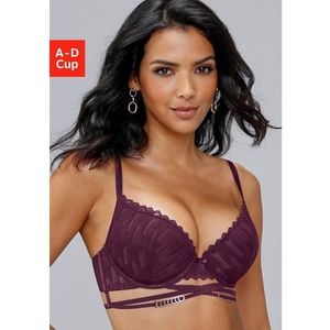 Lascana Push-up-bh met verleidelijke bandjes en metalen accessoires, lingerie