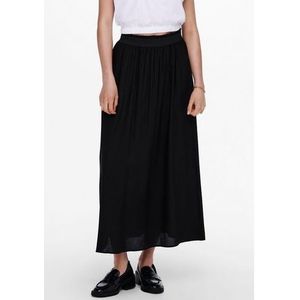 ONLY Maxi Rok ONLVENEDIG met Plooien Zwart