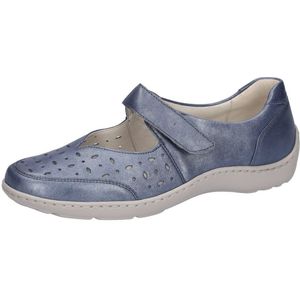 Waldläufer Ballerina's met riempje Henni , sleehak, lage schoen, comfortabele schoen met perforatie, breedte h