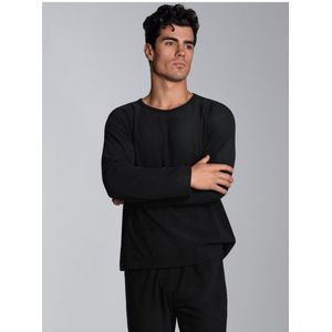 Trigema Tricot-fleecetrui TRIGEMA fleece-shirt met ronde hals