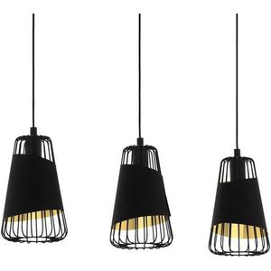 EGLO Hanglamp AUSTELL zwart / l 76,5 x h 110 x b 16,5 cm / eettafel / keuken