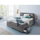 INOSIGN Boxspring Luan Laden, ledverlichting en topmatras, in breedte 120 cm en 180 cm