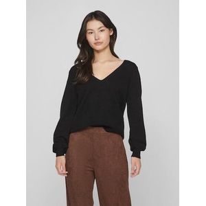 Vila Trui met V-hals VIRIL REV V-NECK L/S TOP - NOOS